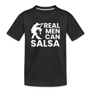 Salsa Musik Salsa Tanz - Kinder Premium Bio T-Shirt - Schwarz - Vorne
