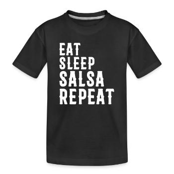 Salsa Musik Salsa Tanz - Kinder Premium Bio T-Shirt - Schwarz - Vorne