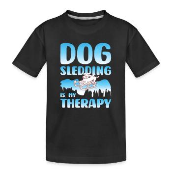 Chien de traîneau Chien de traîneau - T-shirt bio Premium Enfant - noir - Devant