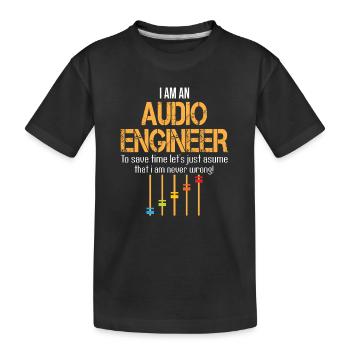 Audio Engineer Sound Engineer Sound Engineer Mixer - Kids' Premium Organic T-Shirt - black - Front