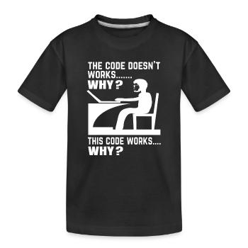 Cadeau de programmeur développeur de logiciels - T-shirt bio Premium Enfant - noir - Devant