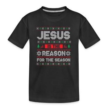 Weihnachten Feiern Jesus hat Geburtstag Party - Kinder Premium Bio T-Shirt - Schwarz - Vorne