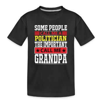 Politicien Politicien Grand-père Maire Grand-père - T-shirt bio Premium Enfant - noir - Devant