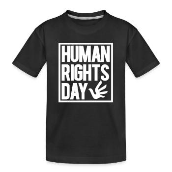 Menschenrechte Politik Freiheit Demonstrieren - Kinder Premium Bio T-Shirt - Schwarz - Vorne