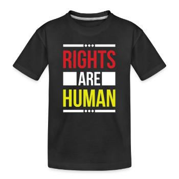 Menschenrechte Politik Freiheit Demonstrieren - Kinder Premium Bio T-Shirt - Schwarz - Vorne