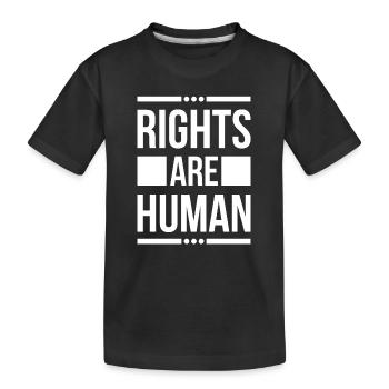 Menschenrechte Politik Freiheit Demonstrieren - Kinder Premium Bio T-Shirt - Schwarz - Vorne