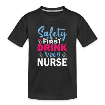 Arzthelferin Krankenpflegerin Arztpraxis Nadel - Kinder Premium Bio T-Shirt - Schwarz - Vorne