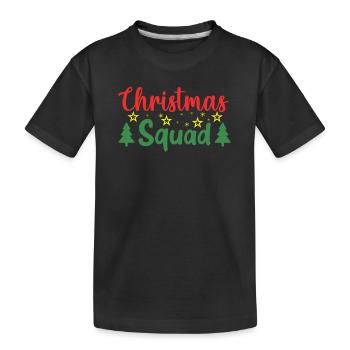 Weihnachtsteam Partnerlook - Kinder Premium Bio T-Shirt - Schwarz - Vorne