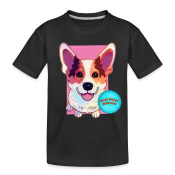 Best Corgi Mum - Kids' Premium Organic T-Shirt - black - Front