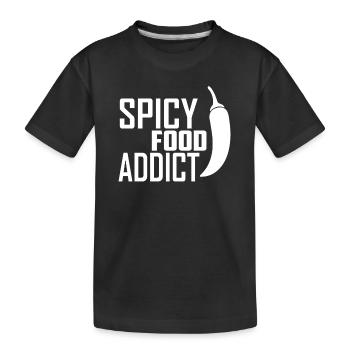 Spicy food spices chilli pepper spicy food - Kids' Premium Organic T-Shirt - black - Front