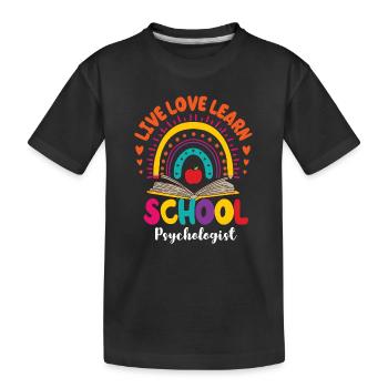 School Psychologist Gift School Psychology Therapy - Kids' Premium Organic T-Shirt - black - Front