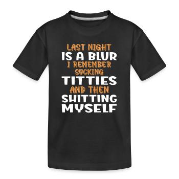 Nouveau-né Naissance Lait alimentaire - T-shirt bio Premium Enfant - noir - Devant