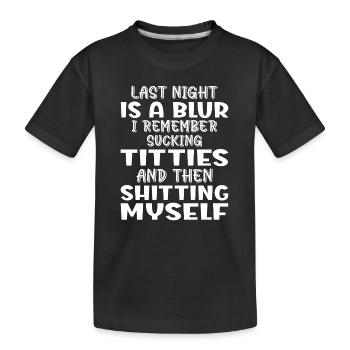 Nouveau-né Naissance Lait alimentaire - T-shirt bio Premium Enfant - noir - Devant