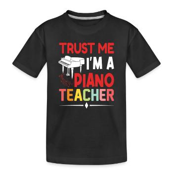 Pianiste Pianiste Pianiste Professeur de piano - T-shirt bio Premium Enfant - noir - Devant