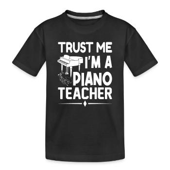 Pianiste Pianiste Pianiste Professeur de piano - T-shirt bio Premium Enfant - noir - Devant