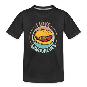 Sandwiches Sandwich Lover Sandwiches Cadeau - T-shirt bio Premium Enfant - noir - Devant