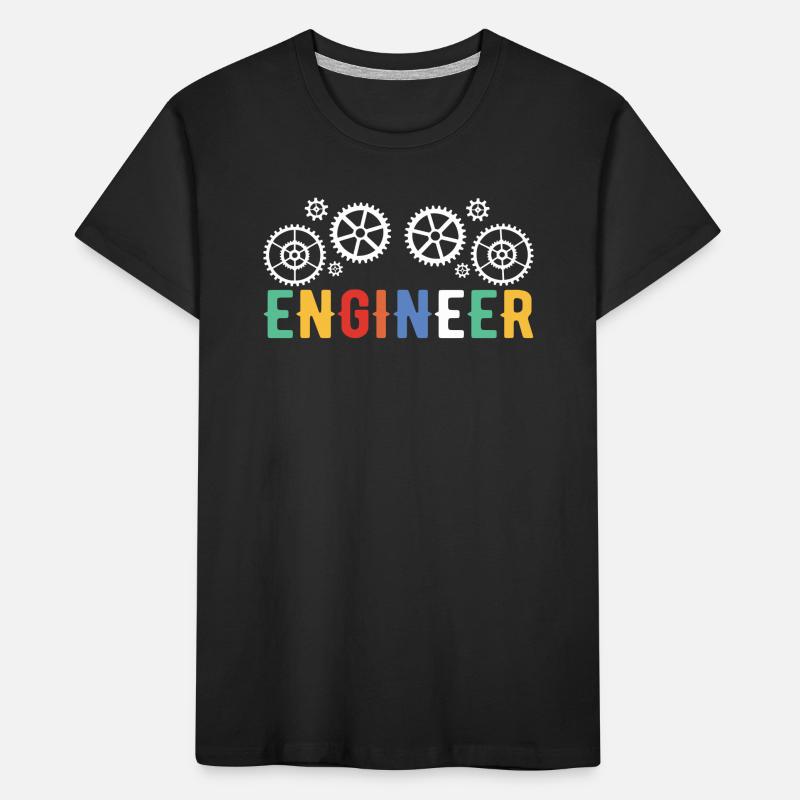 Engineer Brain Mechanical Engineering Electrical Engineering Math Kids' Premium Organic T-Shirt