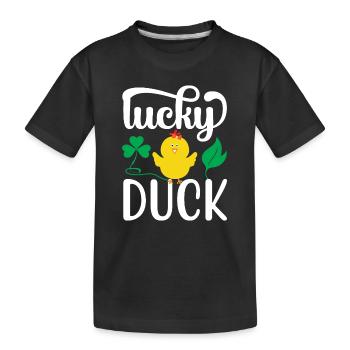Famille des canards Canards en caoutchouc Canard de baignade Canard - T-shirt bio Premium Enfant - noir - Devant