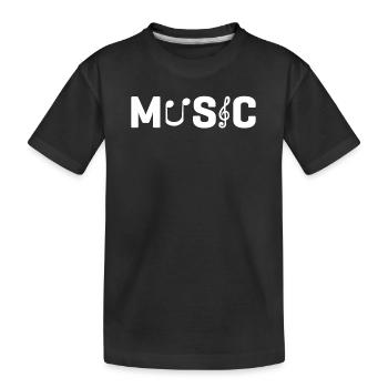 Vinyl Musiker Retro Musik Vinyl Vintage Musizieren - Kinder Premium Bio T-Shirt - Schwarz - Vorne
