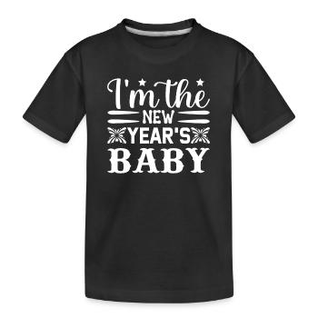 Baby Mama Réveillon du Nouvel An Nouveau-né Né Nouvel An - T-shirt bio Premium Enfant - noir - Devant