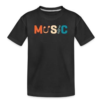 Vinyl Musiker Retro Musik Vinyl Vintage Musizieren - Kinder Premium Bio T-Shirt - Schwarz - Vorne