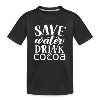 Je suis un buveur de chocolat chaud Choco Drink - T-shirt bio Premium Enfant - noir - Devant
