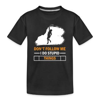 Escalade Escalade Solo Escalade Femmes - T-shirt bio Premium Enfant - noir - Devant