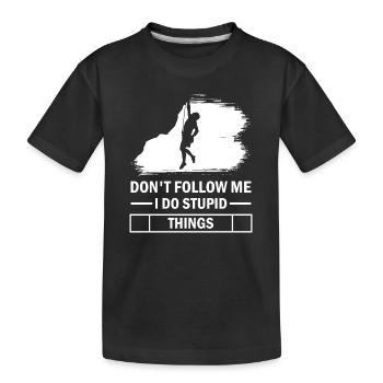 Escalade Escalade Solo Escalade Femmes - T-shirt bio Premium Enfant - noir - Devant