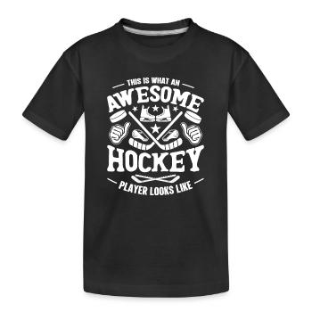 Ice Hockey Club Team Sport Gift - Kids' Premium Organic T-Shirt - black - Front