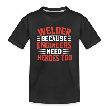 Schweißer Beruf Hitze Stahl Gas WIG MAG Schweißen - Kinder Premium Bio T-Shirt - Schwarz - Vorne
