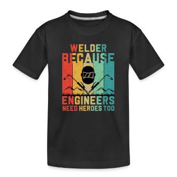 Schweißer Beruf Hitze Stahl Gas WIG MAG Schweißen - Kinder Premium Bio T-Shirt - Schwarz - Vorne