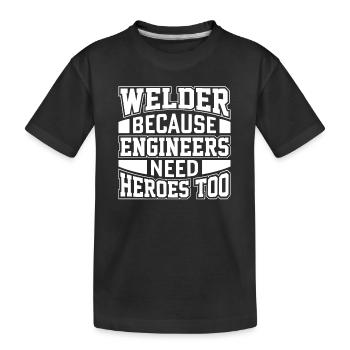Schweißer Beruf Hitze Stahl Gas WIG MAG Schweißen - Kinder Premium Bio T-Shirt - Schwarz - Vorne