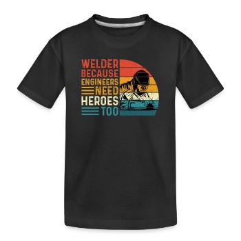 Schweißer Beruf Hitze Stahl Gas WIG MAG Schweißen - Kinder Premium Bio T-Shirt - Schwarz - Vorne