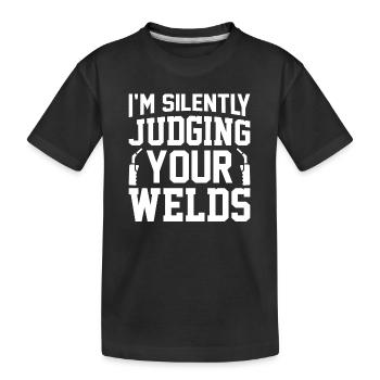 Schweißer Beruf Hitze Stahl Gas WIG MAG Schweißen - Kinder Premium Bio T-Shirt - Schwarz - Vorne