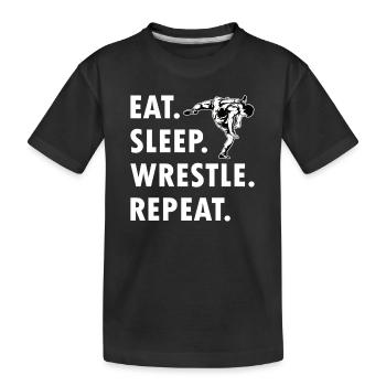 Lutte Lutte Cadeau de lutteur lutteur - T-shirt bio Premium Enfant - noir - Devant