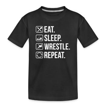 Lutte Lutte Cadeau de lutteur lutteur - T-shirt bio Premium Enfant - noir - Devant