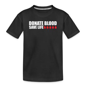 Don de sang Dons de sang Donneurs de sang - T-shirt bio Premium Enfant - noir - Devant