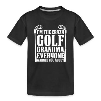 La grand-mère de la grand-mère de golf - T-shirt bio Premium Enfant - noir - Devant