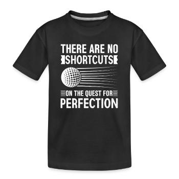 Golf Golfer Geschenk Hobby Verein Spruch - Kinder Premium Bio T-Shirt - Schwarz - Vorne