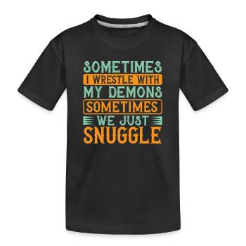 Lutte Lutte Cadeau de lutteur lutteur - T-shirt bio Premium Enfant - noir - Devant