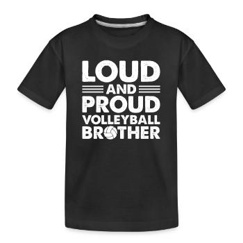 Volleyball Aufschlag Volleyballspieler Bruder - Kinder Premium Bio T-Shirt - Schwarz - Vorne