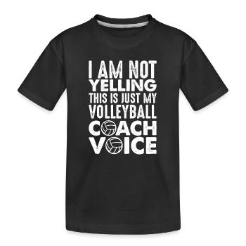 Volleyball Aufschlag Volleyballspieler Trainer - Kinder Premium Bio T-Shirt - Schwarz - Vorne