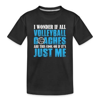 Volleyball Aufschlag Volleyballspieler Trainer - Kinder Premium Bio T-Shirt - Schwarz - Vorne