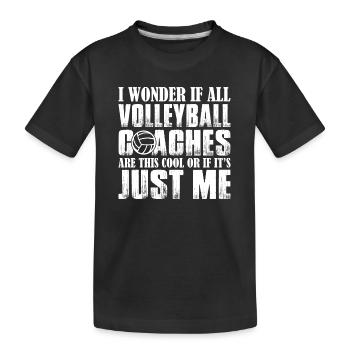 Entraîneur de volleyball - T-shirt bio Premium Enfant - noir - Devant