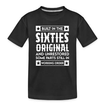 Geboren Geburtstag 60ern Jubiläumsgeschenk 1960er - Kinder Premium Bio T-Shirt - Schwarz - Vorne