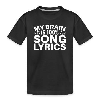 Vinyl Musiker Retro Musik Vinyl Vintage Musizieren - Kinder Premium Bio T-Shirt - Schwarz - Vorne