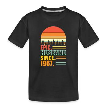 Bester Ehemann seit 1967 - Jahrestag Geschenk - Kinder Premium Bio T-Shirt - Schwarz - Vorne