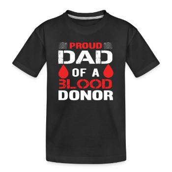 Don de sang Don de sang Don de sang Père Fils - T-shirt bio Premium Enfant - noir - Devant