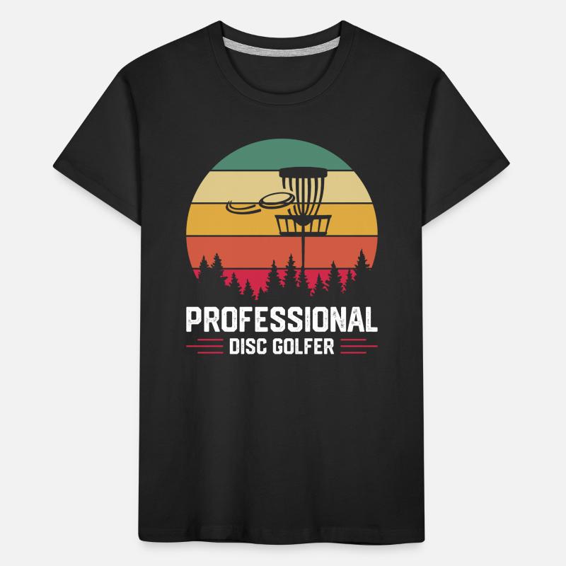 Disc Golf Disc-Golf Frisbee Baum Korb Abwurf Kinder Premium Bio T-Shirt
