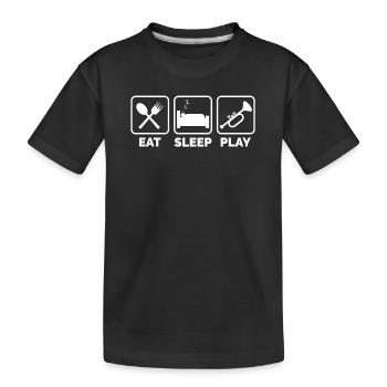 Trompete Orchester Musiker Trompeter Blasmusik - Kinder Premium Bio T-Shirt - Schwarz - Vorne